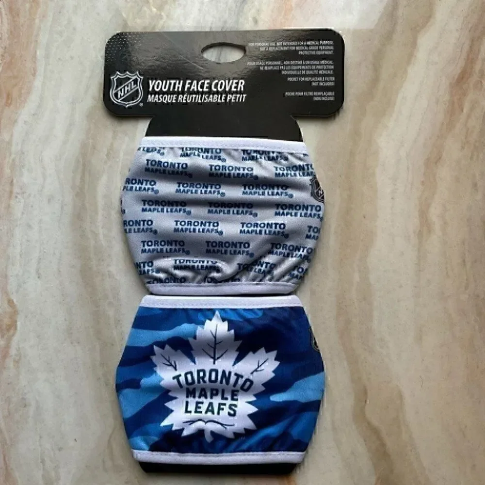 Toronto Maple Leafs 2-Pack Face Mask NWT